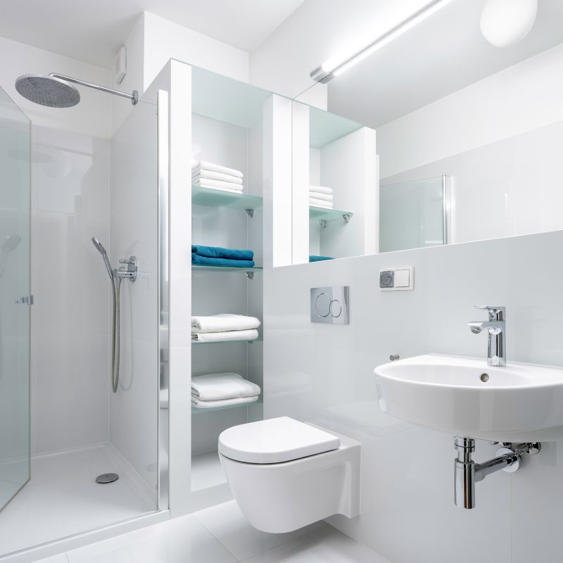 Shower with Built-in Seating
